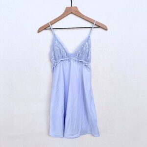 Flora by Flora Nikrooz Light Blue Lace & Tulle Slip Dress